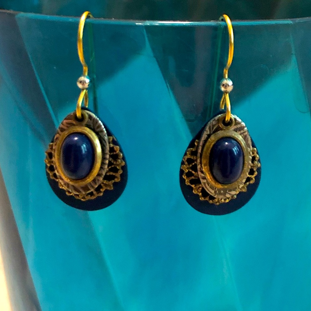 Silver Forest Layered Drop Earrings